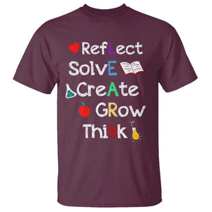 Back To School T Shirt Learn Motivation Quote Apple Book TS11 Maroon Print Your Wear