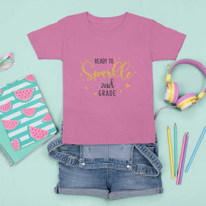 Back To School T Shirt For Kid Ready To Sparkle 2nd Grade Star Heart TS11 Azalea Print Your Wear