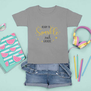 Back To School T Shirt For Kid Ready To Sparkle 2nd Grade Star Heart TS11 Sport Gray Print Your Wear