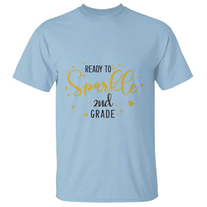 Back To School T Shirt Ready To Sparkle 2nd Grade Star Heart TS11 Light Blue Print Your Wear