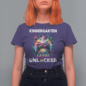 Kindergarten Level Unlocked T Shirt For Women Back To School Game Console TS11 Purple Print Your Wear