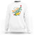 Teacher Saurus Sweatshirt Back To School Dinosaur Pencil TS11 White Print Your Wear