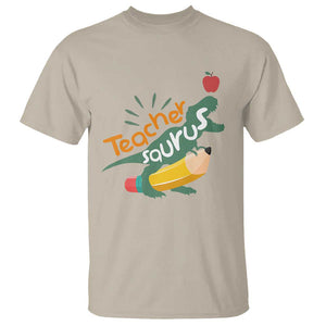 Teacher Saurus T Shirt Back To School Dinosaur Pencil TS11 Sand Print Your Wear