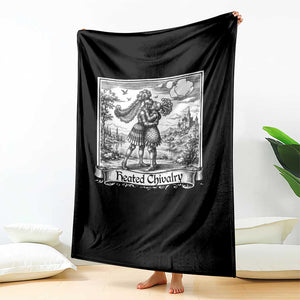 Heated Chivalry Medieval Knights Kissing LGBT Pride Throw Blanket TS11 Print Your Wear