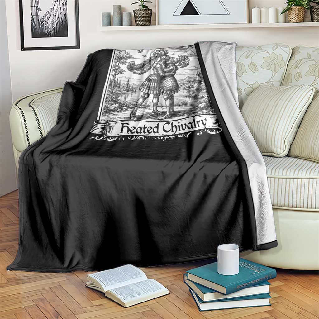 Heated Chivalry Medieval Knights Kissing LGBT Pride Throw Blanket TS11 Print Your Wear