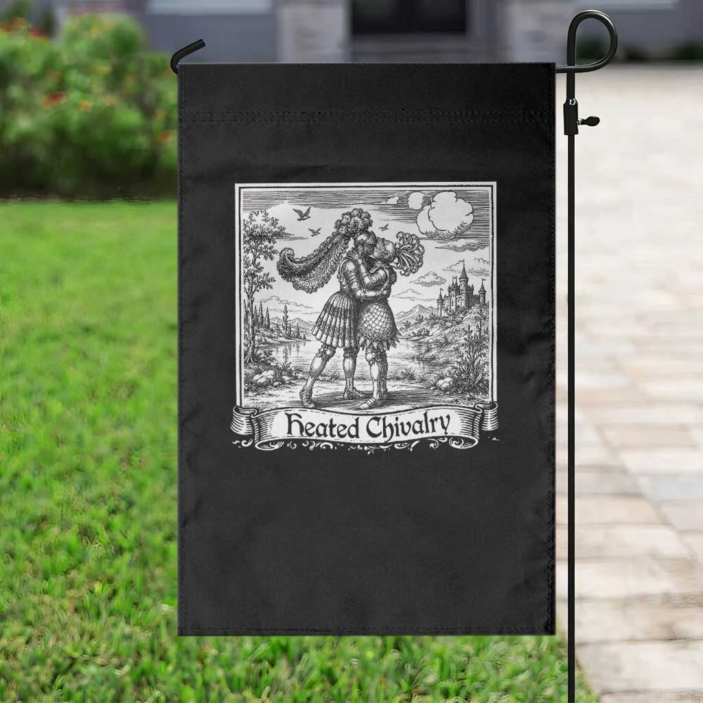 Heated Chivalry Medieval Knights Kissing LGBT Pride Garden Flag TS11 Print Your Wear