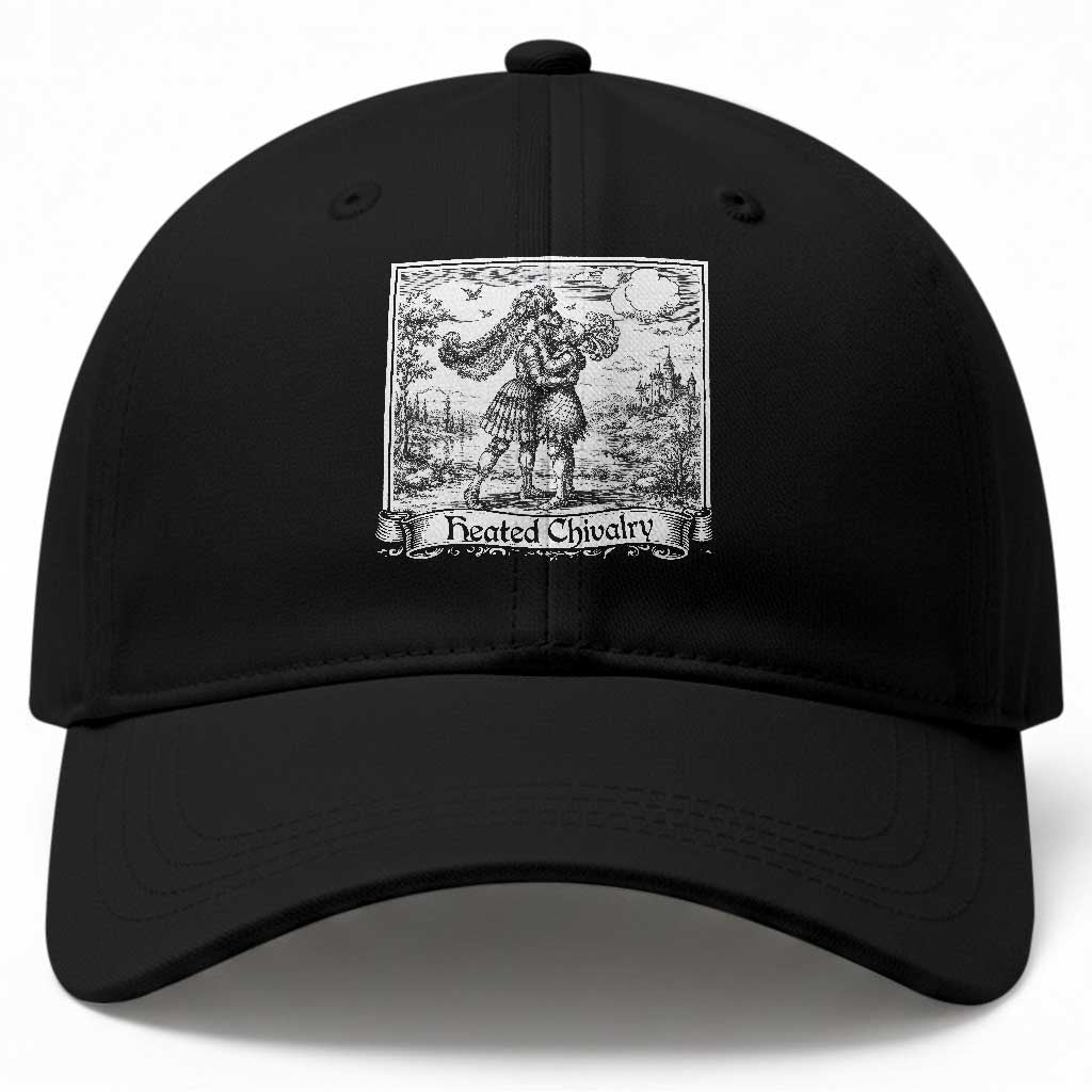 Heated Chivalry Medieval Knights Kissing LGBT Pride Baseball Cap TS11 Print Your Wear