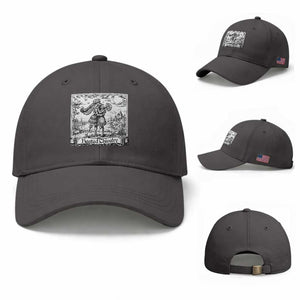 Heated Chivalry Medieval Knights Kissing LGBT Pride Baseball Cap TS11 Baseball Cap Universal Fit Dark Gray Print Your Wear