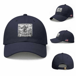 Heated Chivalry Medieval Knights Kissing LGBT Pride Baseball Cap TS11 Baseball Cap Universal Fit Navy Print Your Wear