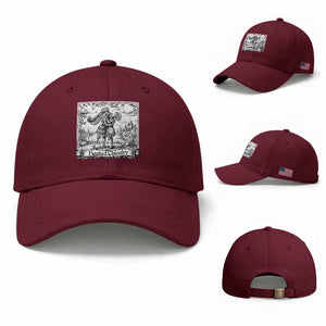 Heated Chivalry Medieval Knights Kissing LGBT Pride Baseball Cap TS11 Baseball Cap Universal Fit Maroon Print Your Wear