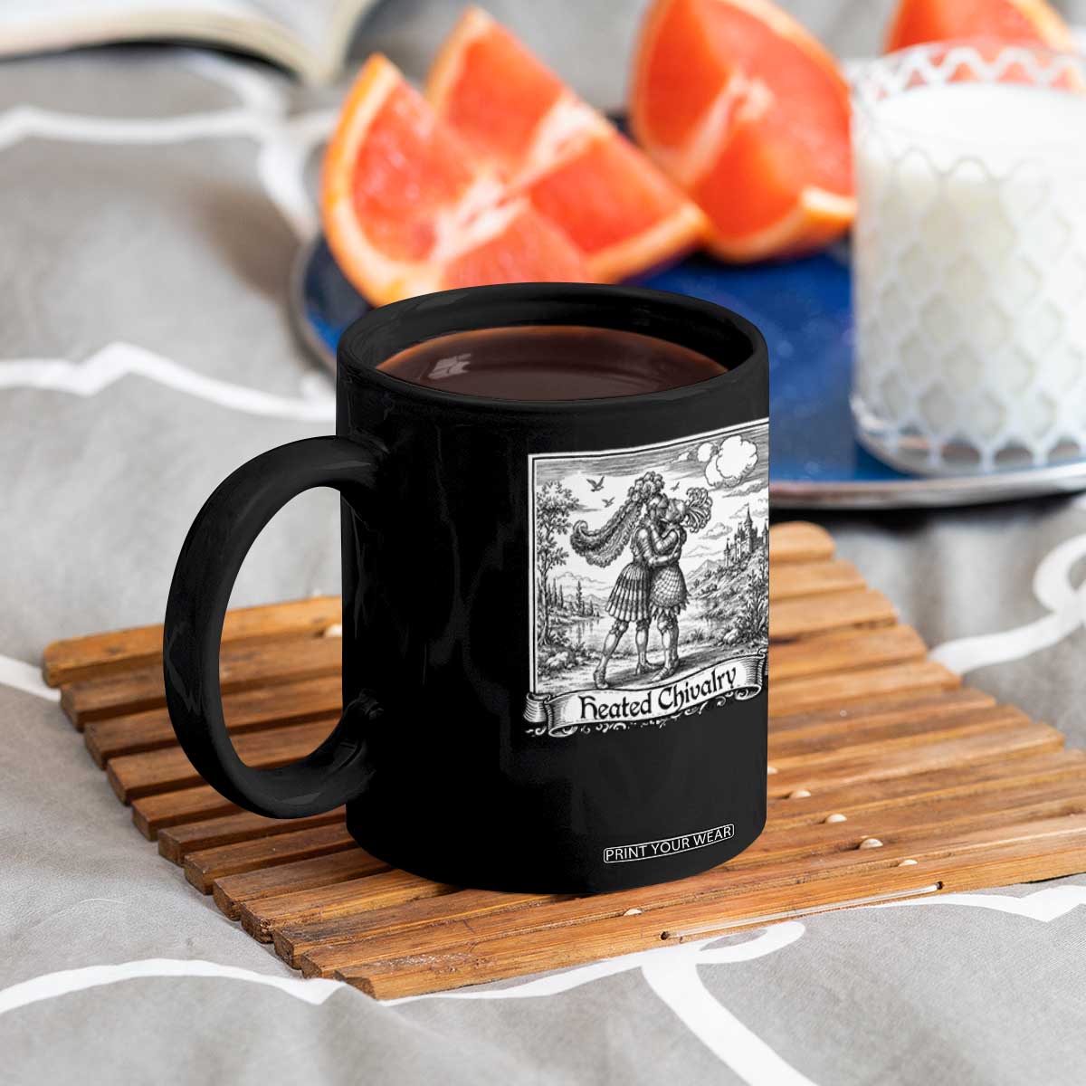 Heated Chivalry Medieval Knights Kissing LGBT Pride Coffee Mug TS11 Print Your Wear