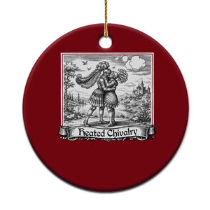 Heated Chivalry Medieval Knights Kissing LGBT Pride Ceramic Ornament TS11 1pc Red Print Your Wear