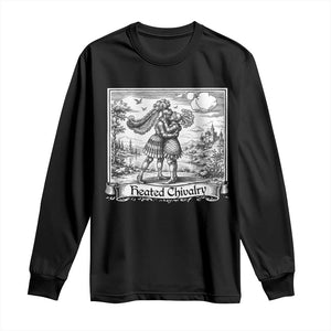 Heated Chivalry Medieval Knights Kissing LGBT Pride Long Sleeve Shirt TS11 Black Print Your Wear