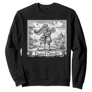 Heated Chivalry Medieval Knights Kissing LGBT Pride Sweatshirt TS11 Black Print Your Wear