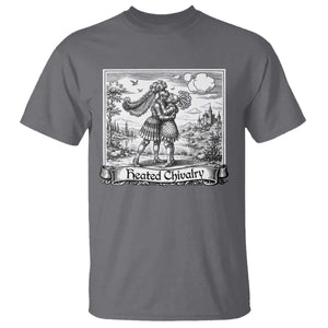 Heated Chivalry Medieval Knights Kissing LGBT Pride T Shirt TS11 Charcoal Print Your Wear