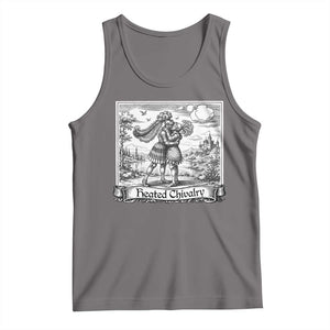 Heated Chivalry Medieval Knights Kissing LGBT Pride Tank Top TS11 Deep Heather Print Your Wear