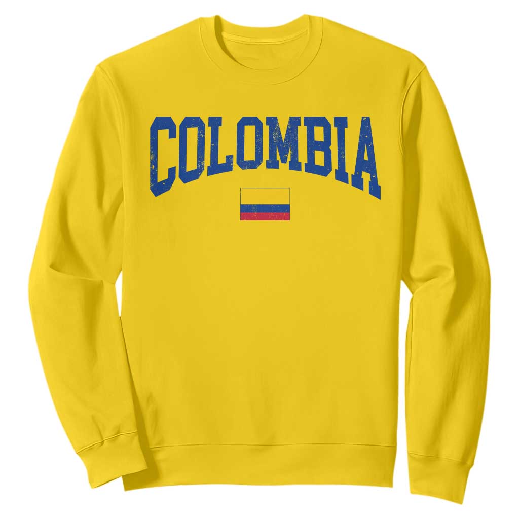 Colombia Football Throwback Design Vintage Colombian Flag Jersey Style Sweatshirt TS11 Daisy Print Your Wear