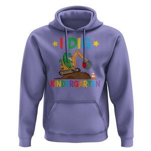 I Dig Kindergarten Hoodie Back To School Dinosaur Truck Construction TS11 Violet Print Your Wear