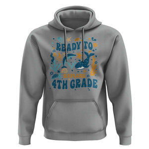 Funny Back To School Sea Animals Hoodie Ready To Explore 4TH Grade Whale Turtle TS11 Sport Gray Print Your Wear