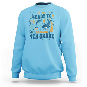 Funny Back To School Sea Animals Sweatshirt Ready To Explore 4TH Grade Whale Turtle TS11 Sky Print Your Wear