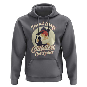 Proud Crazy Childless Cat Lady Hoodie Black Kitten Woman Election TS11 Charcoal Print Your Wear