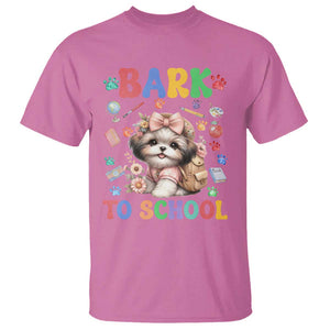 Funny Bark To School T Shirt Shih Tzu Dogs School Supplies Paw TS11 Azalea Print Your Wear