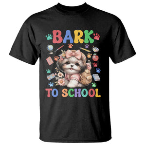 Funny Bark To School T Shirt Shih Tzu Dogs School Supplies Paw TS11 Black Print Your Wear