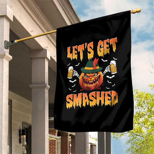 Funny Let's Get Smashed Garden Flag Oktoberfest Pumpkin Beer Tyrolean Hat TS11 Print Your Wear