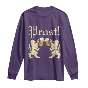 German Prost Long Sleeve Shirt Lion Cheers Beer Drinking Oktoberfest TS11 Purple Print Your Wear