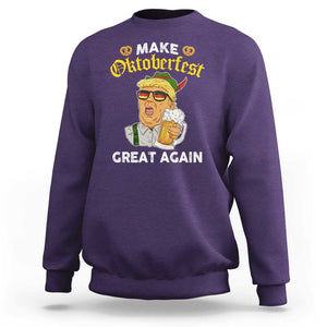 Funny Trump Beer Sweatshirt Make Oktoberfest Great Again Pretzels TS11 Purple Print Your Wear