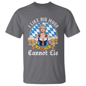 I Like Big Mugs And I Cannot Lie T Shirt Oktoberfest Party Beer Dirndl Bavarian Flag TS11 Charcoal Print Your Wear