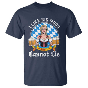 I Like Big Mugs And I Cannot Lie T Shirt Oktoberfest Party Beer Dirndl Bavarian Flag TS11 Navy Print Your Wear