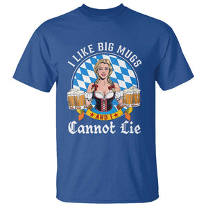 I Like Big Mugs And I Cannot Lie T Shirt Oktoberfest Party Beer Dirndl Bavarian Flag TS11 Royal Blue Print Your Wear