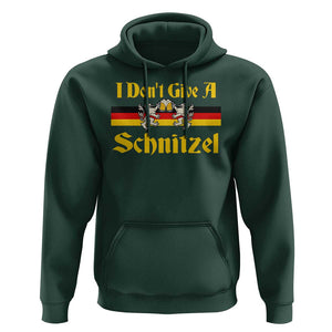 Funny Oktoberfest Hoodie I Don't Give a Schnitzel German Lion Beer TS11 Dark Forest Green Print Your Wear