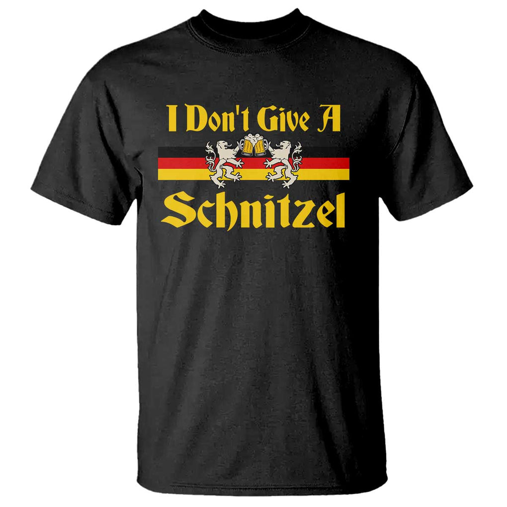 Funny Oktoberfest T Shirt I Don't Give a Schnitzel German Lion Beer TS11 Black Print Your Wear