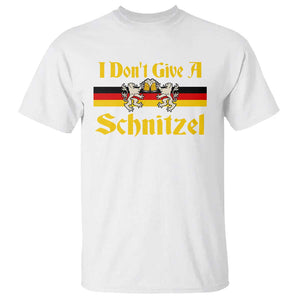 Funny Oktoberfest T Shirt I Don't Give a Schnitzel German Lion Beer TS11 White Print Your Wear