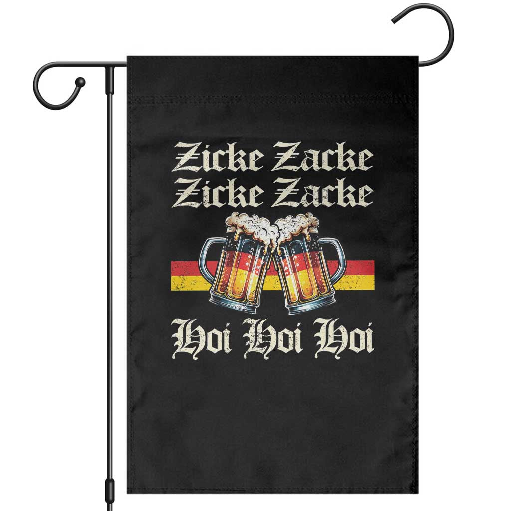 Funny Zicke Zacke Hoi Garden Flag Oktoberfest German Flag Party TS11 Black Print Your Wear