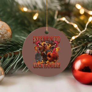 Funny Experienced Cock Handler Ceramic Ornament Inappropriate Adult Humor Chicken TS11 1pc Mocha Print Your Wear