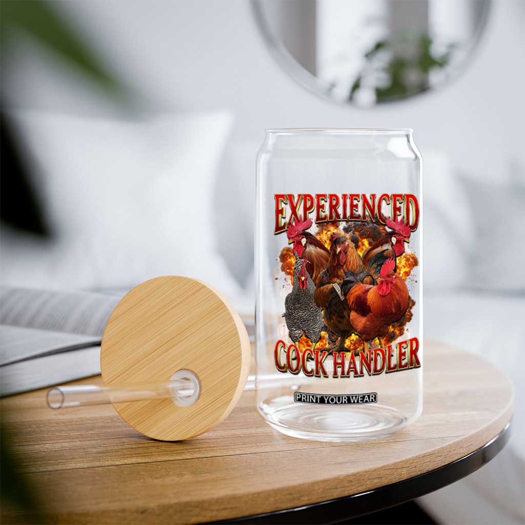 Funny Experienced Cock Handler Glass Can Inappropriate Adult Humor Chicken TS11 Print Your Wear