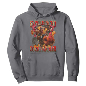 Funny Experienced Cock Handler Hoodie Inappropriate Adult Humor Chicken TS11 Charcoal Print Your Wear