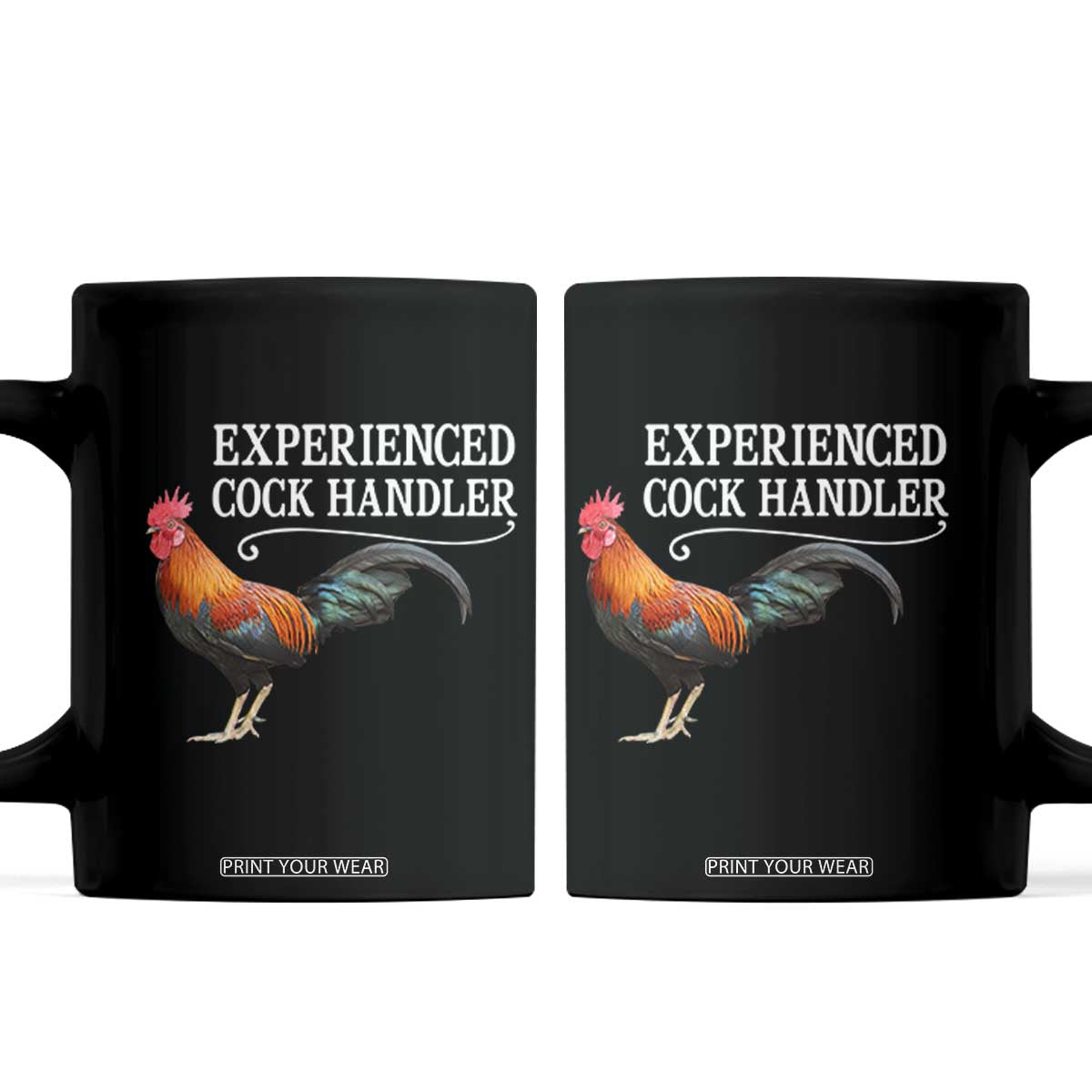 Funny Experienced Cock Handler Coffee Mug Raunchy Inappropriate Adult Humor Chicken TS11 Black Print Your Wear