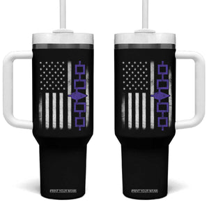 Haudenosaunee Iroquois USA Flag Native American Tumbler With Handle TS11 One Size: 40 oz Black Print Your Wear