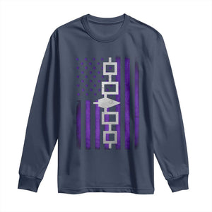 Haudenosaunee Iroquois Pride USA Flag Native American Long Sleeve Shirt TS11 Navy Print Your Wear