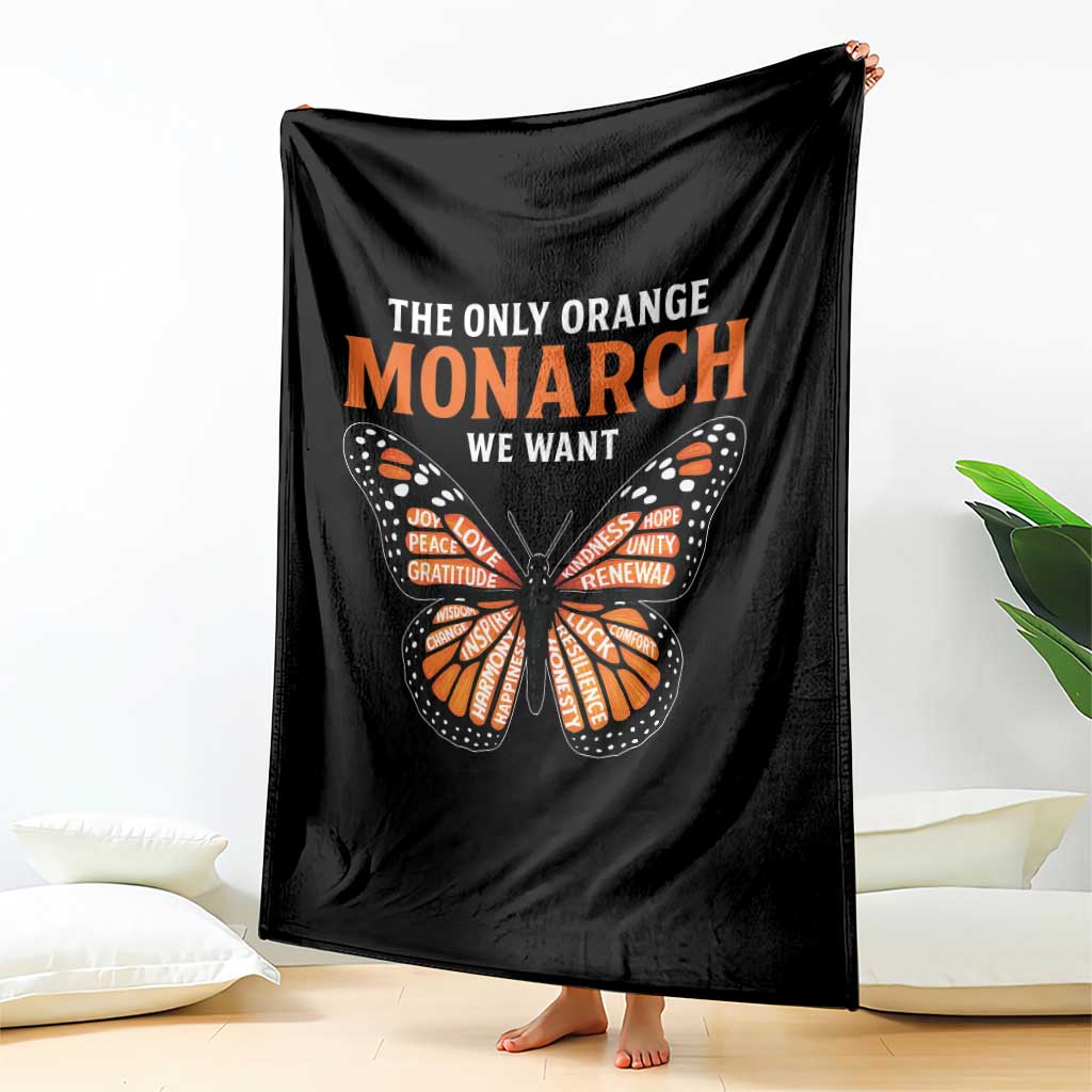 The Only Orange Monarch We Want Throw Blanket Monarch Butterfly TS11 Print Your Wear