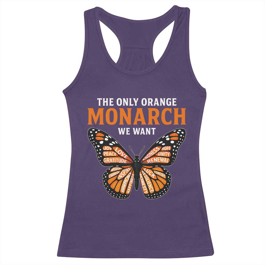 The Only Orange Monarch We Want Racerback Tank Top Monarch Butterfly TS11 Purple Print Your Wear