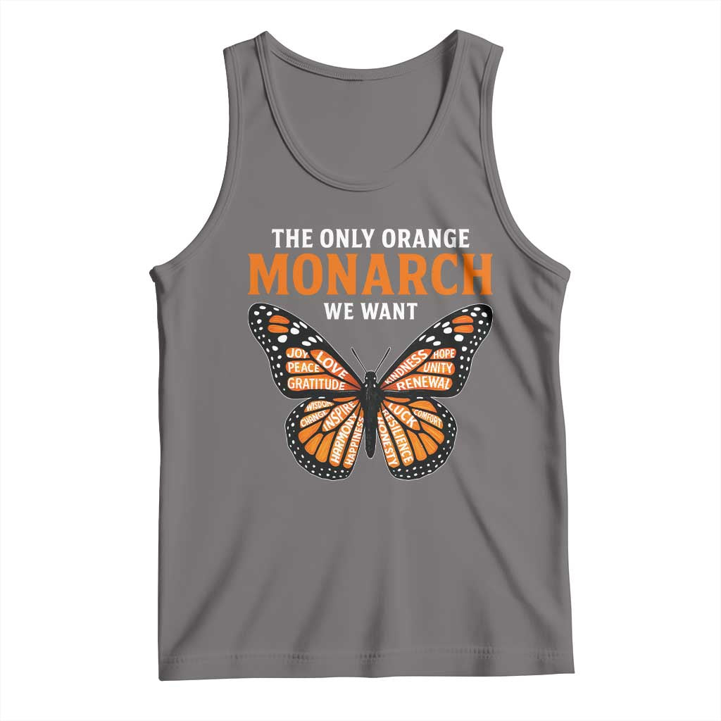 The Only Orange Monarch We Want Tank Top Monarch Butterfly TS11 Deep Heather Print Your Wear