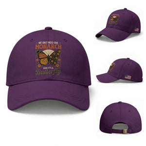 We Only Need One Monarch And Its A Butterfly Baseball Cap Retro Peace Sign Flowers TS11 Baseball Cap Universal Fit Purple Print Your Wear