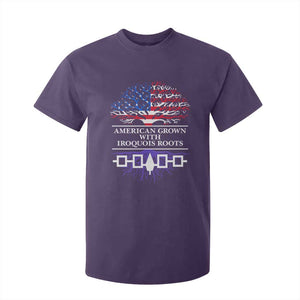 American Grown With Iroquois Roots T Shirt For Kid Tree USA Flag TS11 Purple Print Your Wear