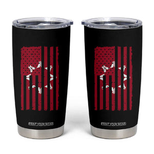 Oglala Lakota Sioux USA Flag Native American Tumbler Cup TS11 Black Print Your Wear