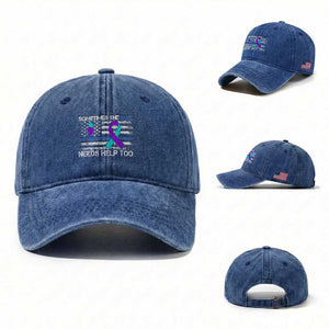 Police Suicide Awareness Washed Cotton Baseball Cap Sometimes The Blue Need Help Too TS11 Washed Cap Universal Fit Royal Blue Print Your Wear